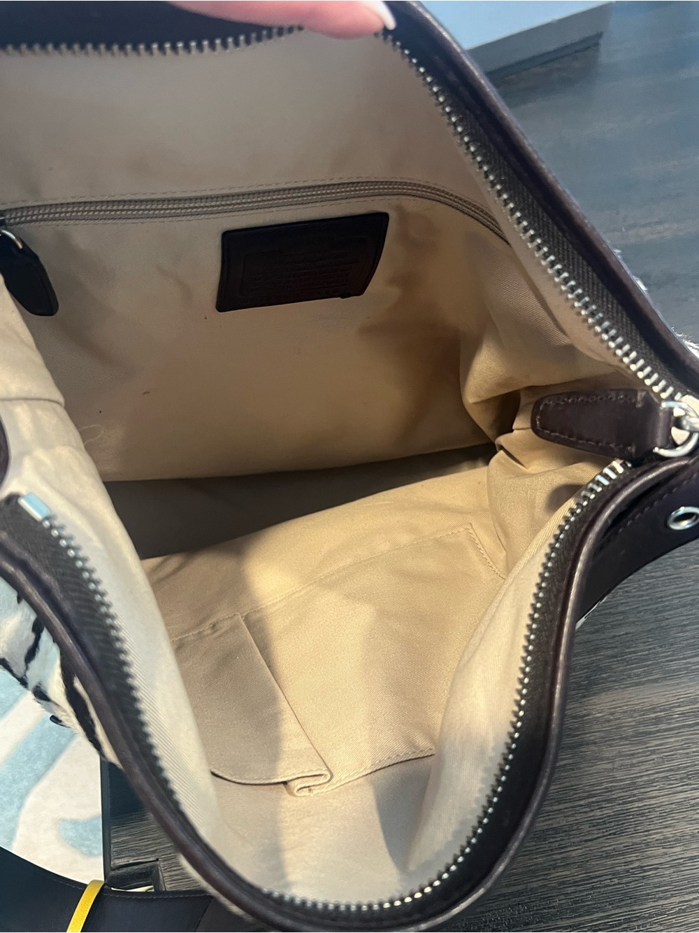 Coach Ocelot Haircalf Large Handbag 21167 - Picture 8 of 14